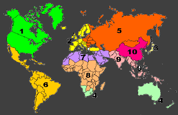 Map: Club-Of-Rome: Ten World-Empires.